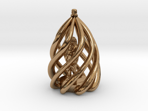 Swirl Ornament in Polished Brass