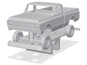 1969 -1971 HO Scale Chevy shortbed pick-up with in in Tan Fine Detail Plastic