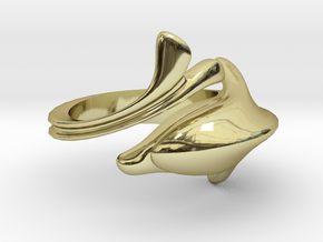 Anello con Delfino Dolphin ring in 18k Gold Plated Brass