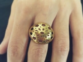 Jali Ring in Natural Brass