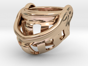 Knight Ring 9.5 in 14k Rose Gold Plated Brass