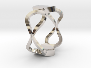 InfinityLove ring Size 54 in Rhodium Plated Brass