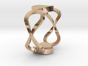 InfinityLove ring Size 54 in 14k Rose Gold Plated Brass