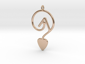 GAY LOVE SMALL in 14k Rose Gold Plated Brass