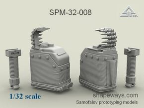1/32 SPM-32-008 LBT MK48 Box Mag (middle) in Clear Ultra Fine Detail Plastic