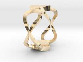 InfinityLove ring Size 60 in 14k Gold Plated Brass