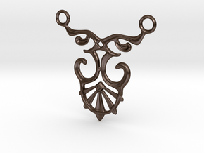 Art Deco Pendant #1 in Polished Bronze Steel