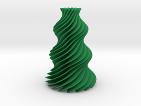 Vase #1 in Green Processed Versatile Plastic