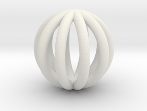 BALL5 in White Natural Versatile Plastic