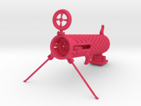 Spring Loaded Paper Cannon in Pink Processed Versatile Plastic