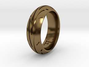 Motorcycle Tire Ring in Polished Bronze: 9.5 / 60.25