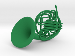 French Horn Pendant in Green Processed Versatile Plastic