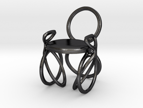 Chair No. 40 in Polished and Bronzed Black Steel