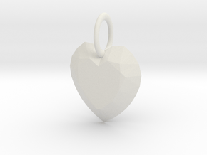 Pendant Heart Be Still True 01- MCDStudios in White Natural Versatile Plastic