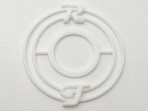 Pickup Selector Plate - Magneto R/T With Circle Tr in White Natural Versatile Plastic
