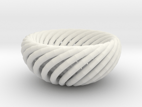 Torus bowl in White Natural Versatile Plastic