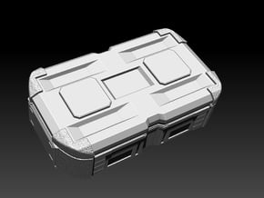 sci fi cargobox protector case in Tan Fine Detail Plastic