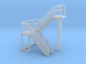N Scale Staircase H=23.8mm in Tan Fine Detail Plastic