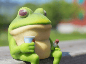 Foul Bachelor Frog  in Full Color Sandstone
