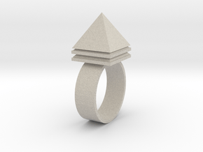 Pyramid Ring in Natural Sandstone