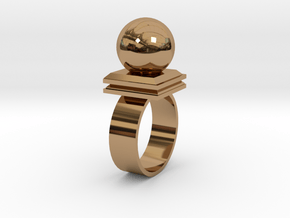 Ballin' Ring in Polished Brass