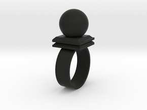 Ballin' Ring in Black Natural Versatile Plastic
