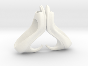 Shoe Lovers' Pendant in White Processed Versatile Plastic
