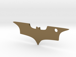 Batman Logo Keychain in Polished Bronze