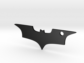 Batman Logo Keychain in Matte Black Steel