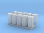 N Scale 10x Household Waste Container (Wheelie Bin