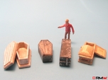 HO/1:87 Cemetery set 4 - coffins kit