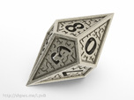 Hedron D10: Closed (Hollow), balanced gaming die