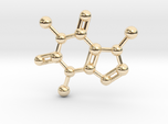 Caffeine molecule Necklace Pendant Big
