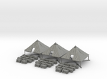 1/144 WWII US M1934 Tent Opened with Crates 3 pcs.