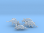 Triceratops Herd (with 1 sedated) in N Scale