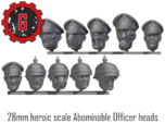 28mm heroic scale Abominable Officer heads