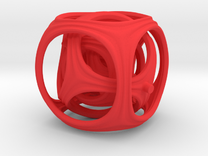 Gyro the Cube (Multiple sizes, from $11.50) in Red Processed Versatile Plastic: Extra Small