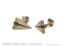 Paper Airplane Cufflinks Thumbnail