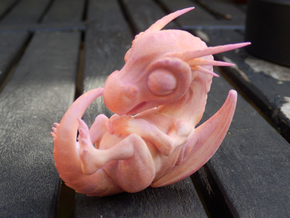 White Dragon Baby (to paint for yourself) in White Natural Versatile Plastic