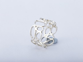 Pebbles ring in Fine Detail Polished Silver