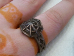 Star of the Arcane Order Ring Size 10 in Polished Bronze Steel
