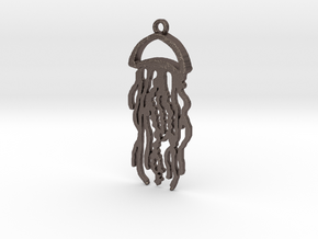 Jellyfish Charm in Polished Bronzed Silver Steel