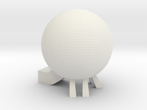 EPCOT Spaceship Earth Model in White Natural Versatile Plastic