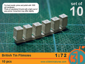 British Tin Flimsies 1/72 scale pack of 10 in Tan Fine Detail Plastic