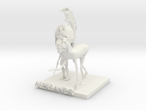 Alexandr ,his horse in White Natural Versatile Plastic