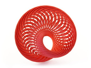 Mobius Nautilus in Red Processed Versatile Plastic