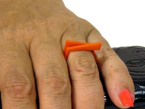 Adjustable ring. Basic set 1. in Orange Processed Versatile Plastic