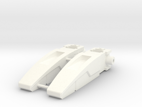 Blocky Glider Inlets in White Processed Versatile Plastic