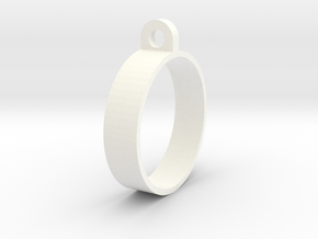E-cig Mod Ring 20mm in White Processed Versatile Plastic