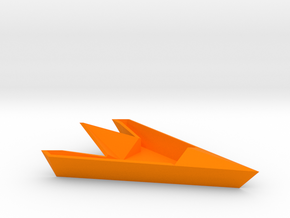 Floating Boat in Orange Processed Versatile Plastic